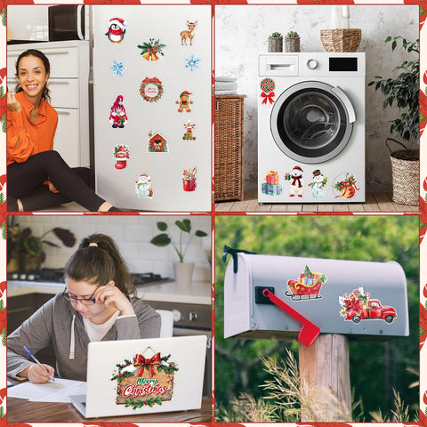 Wxiben Christmas fridge magnets gifts motif brings playful warmth to any magnetic space.
