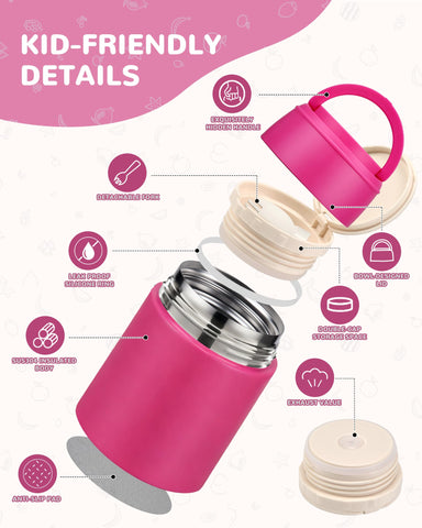 WXXM detachable fork included for convenient meals on the go