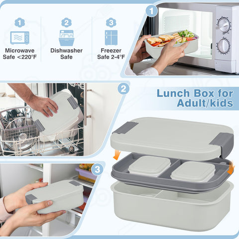 WyfKyd bento set is dishwasher-safe and microwave-friendly for quick cleanup