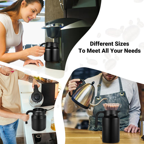 Wyhvand 27oz carafe one-handed pour enables quick serving.