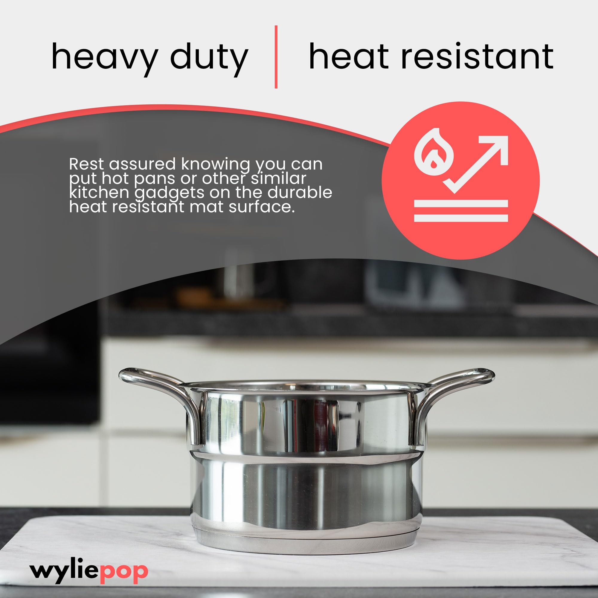 Wyliepop White Marble Drying Mat adds a modern, clutter-free counter look.