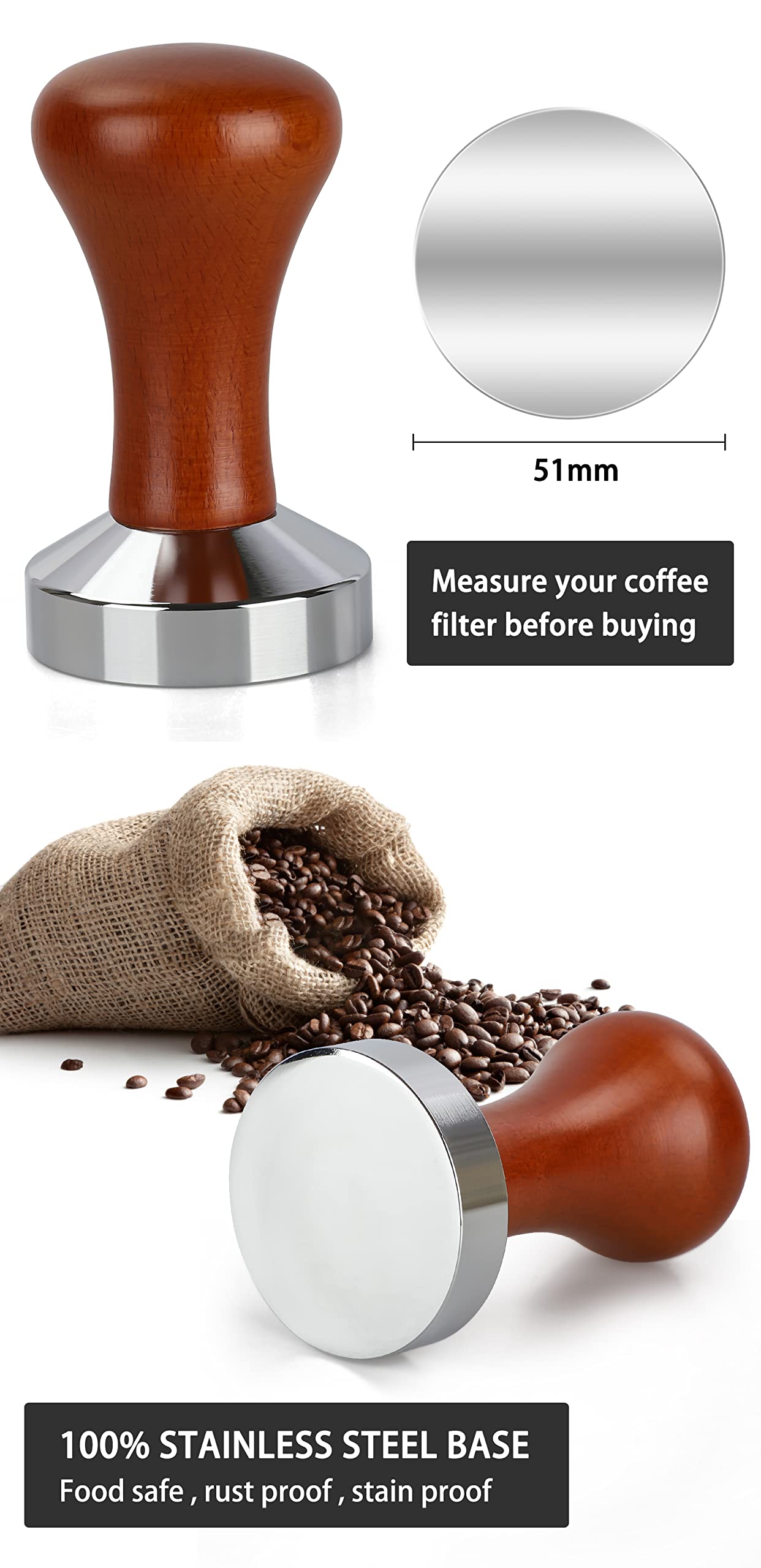 WYLOSUA blue-accent handle enhances an elegant home barista setup.