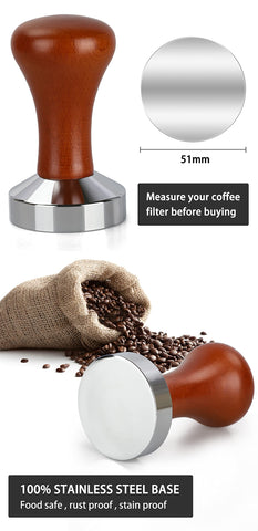 WYLOSUA blue-accent handle enhances an elegant home barista setup.