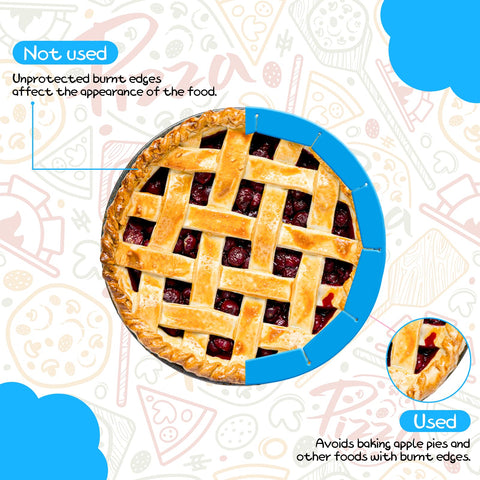 WYMECT blue shield protects edges during blind baking for consistent crusts.