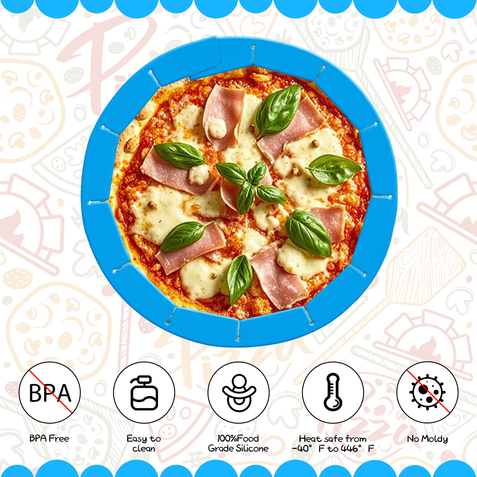 WYMECT versatile shield fits pies, pizzas, and pastries for even browning.
