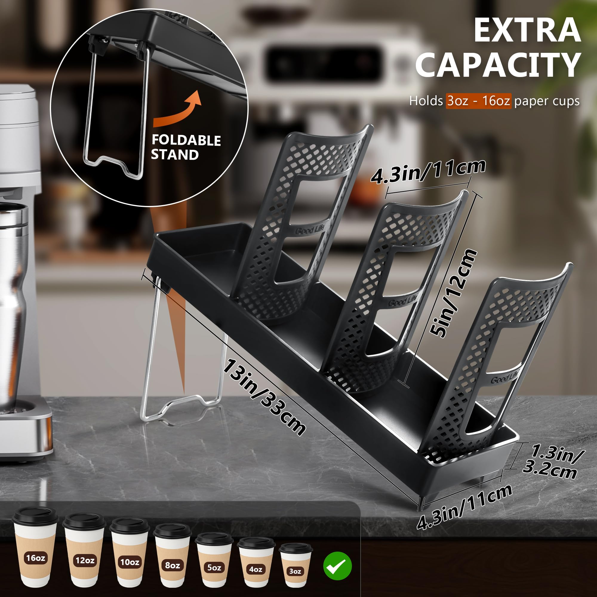 Wymulot coffee cup dispenser on kitchen counter for busy venues