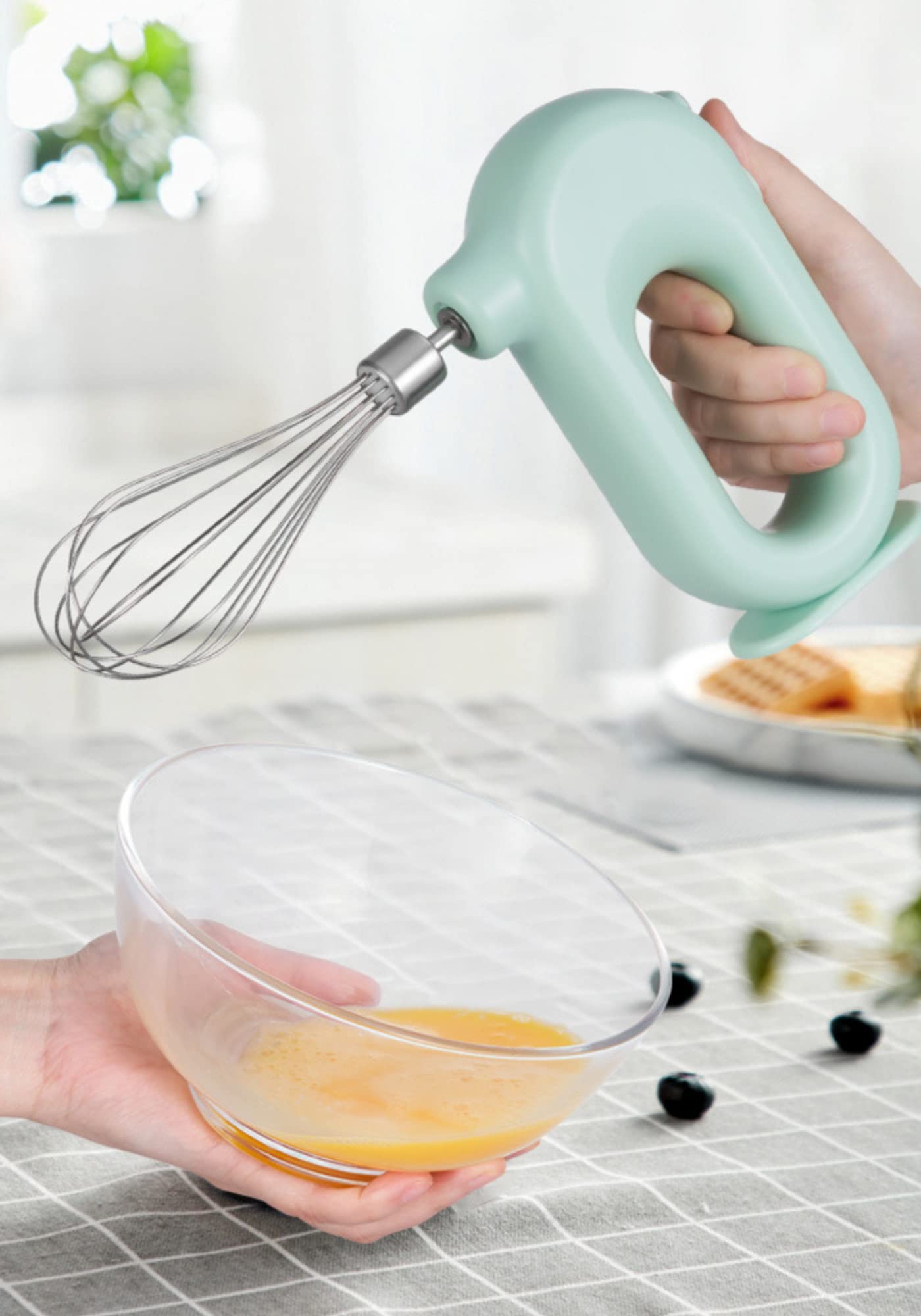 Wynboop Mini Hand Mixer with detachable whisks for easy cleaning and versatile mixing