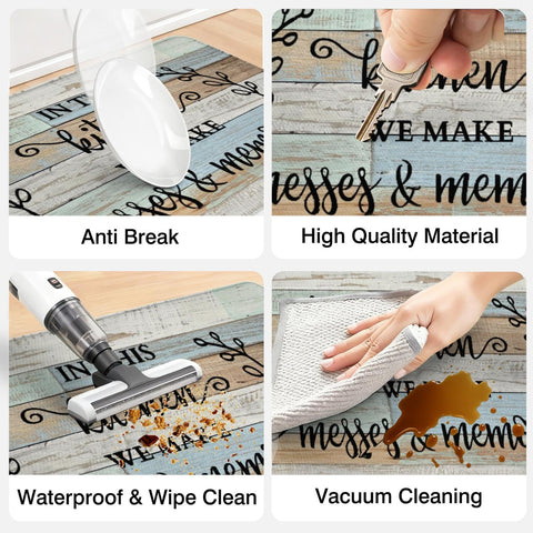 Wyoansfhd durable kitchen floor mat with oil resistance.