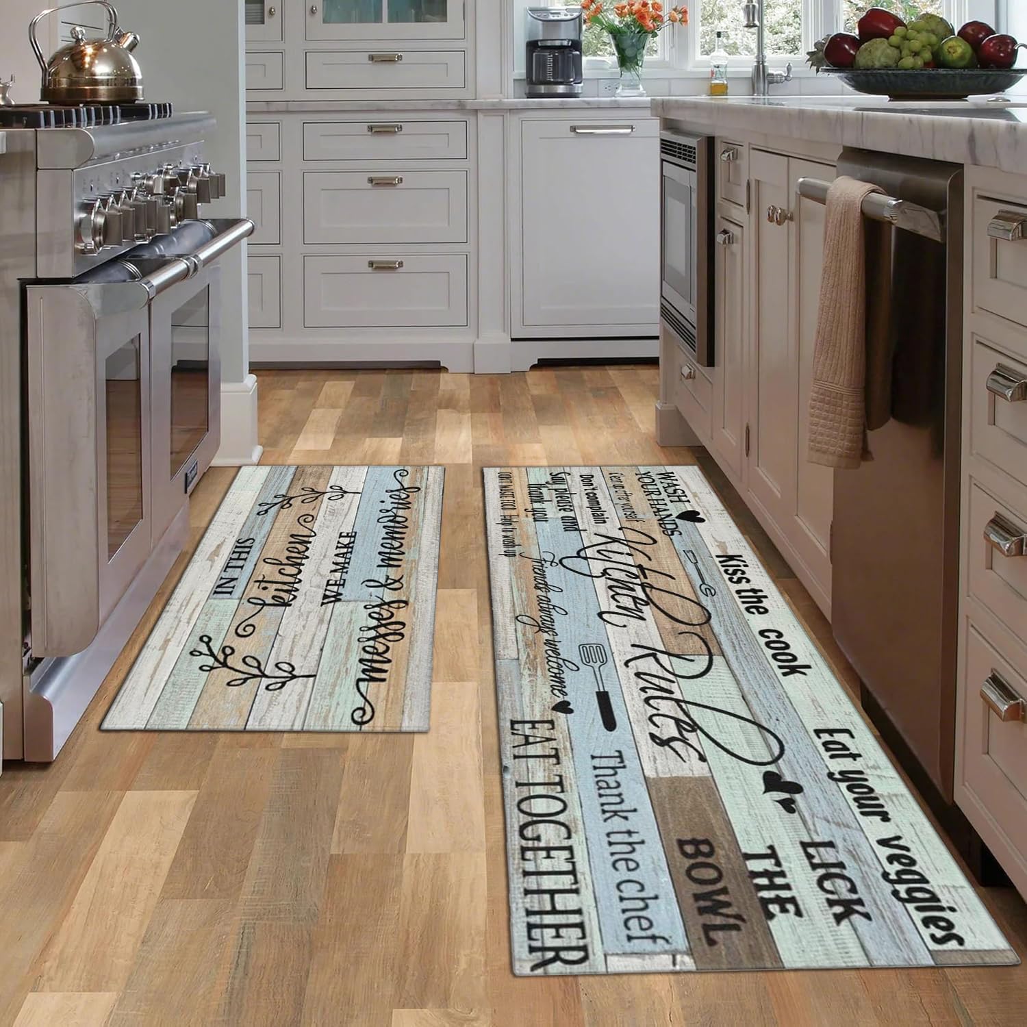 Wyoansfhd 17x30 kitchen rug showing compact size for counters.