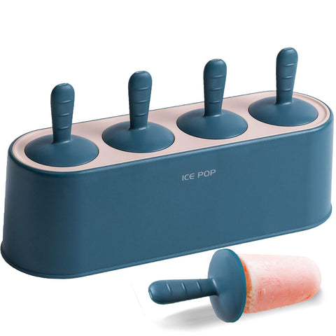 WYOK blue four-cavity popsicle mold set for easy homemade pops