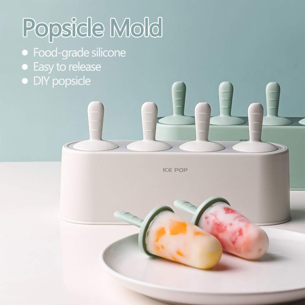 WYOK popsicle mold set 4 pieces with four sticks enables multiple flavors at once