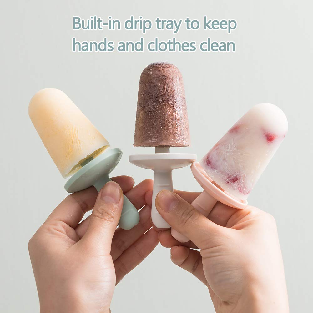 WYOK popsicle mold set 4 pieces shows secure-stick design preventing slipping