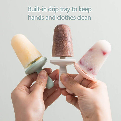 WYOK popsicle mold set 4 pieces shows secure-stick design preventing slipping