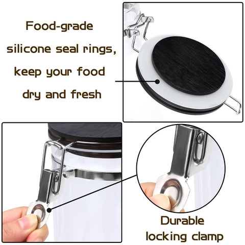 WYTAOHZL airtight lid with silicone seal preserves freshness and blocks moisture.