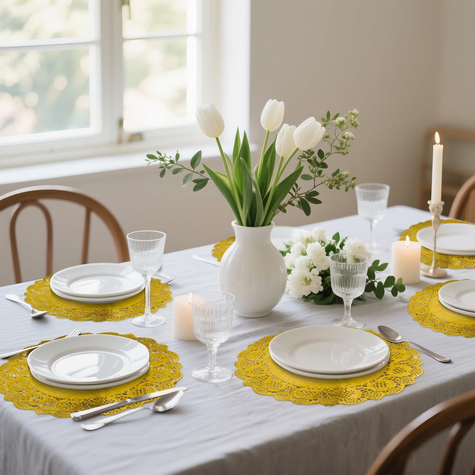 WYTAOHZL disposable paper doilies offer quick cleanup