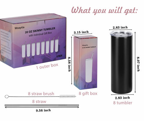Wzaytia straight-body tumbler design makes DIY decorating easy.