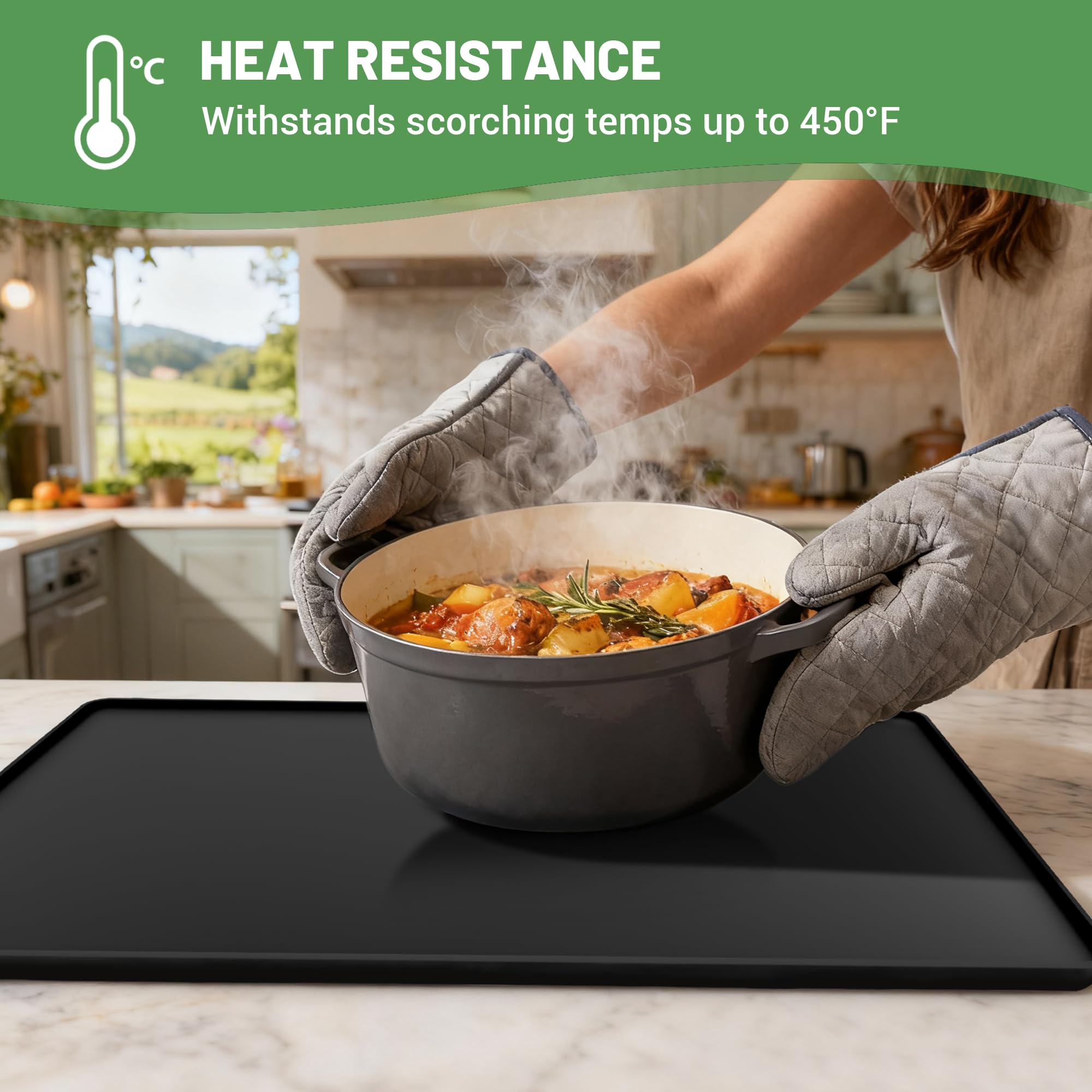 WZGUSXN countertop protection mat shields surfaces from stains and heat