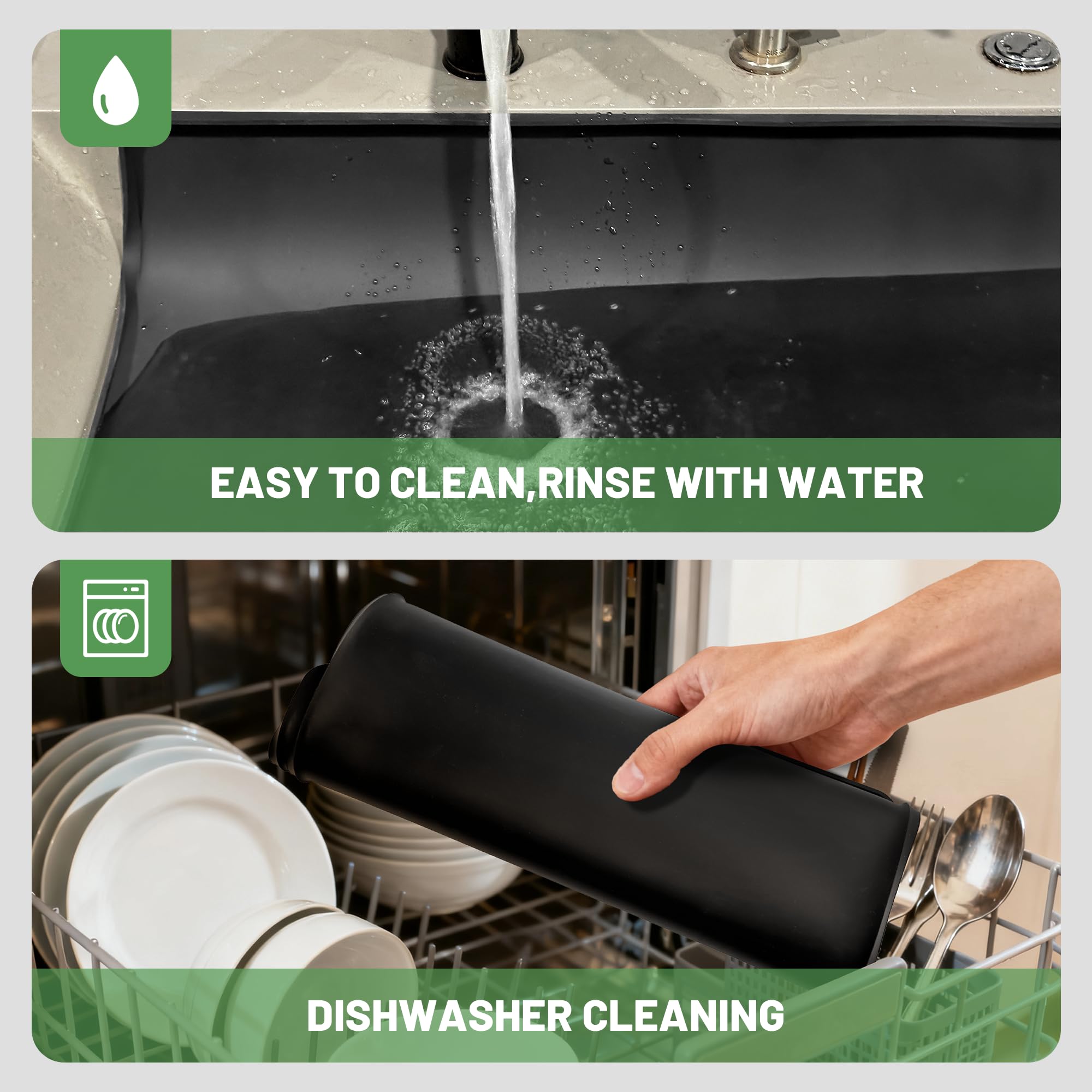 WZGUSXN dish-drying mat doubles as a spill-friendly counter companion