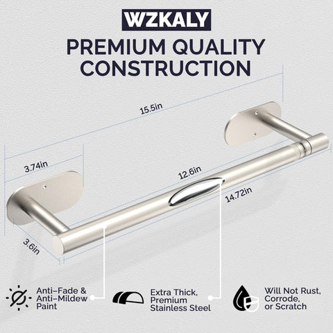 WZKALY SUS304 stainless steel towel holder resists moisture in humid spaces