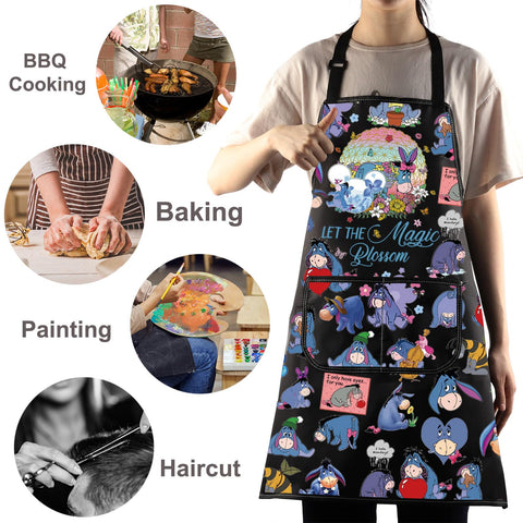 WZMPA Donkey pattern fashion apron adds unique kitchen style