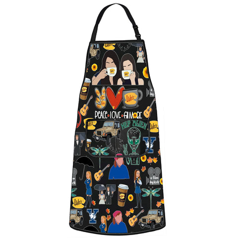 WZMPA Luke's Diner apron front view showing durable waterproof fabric for cooking