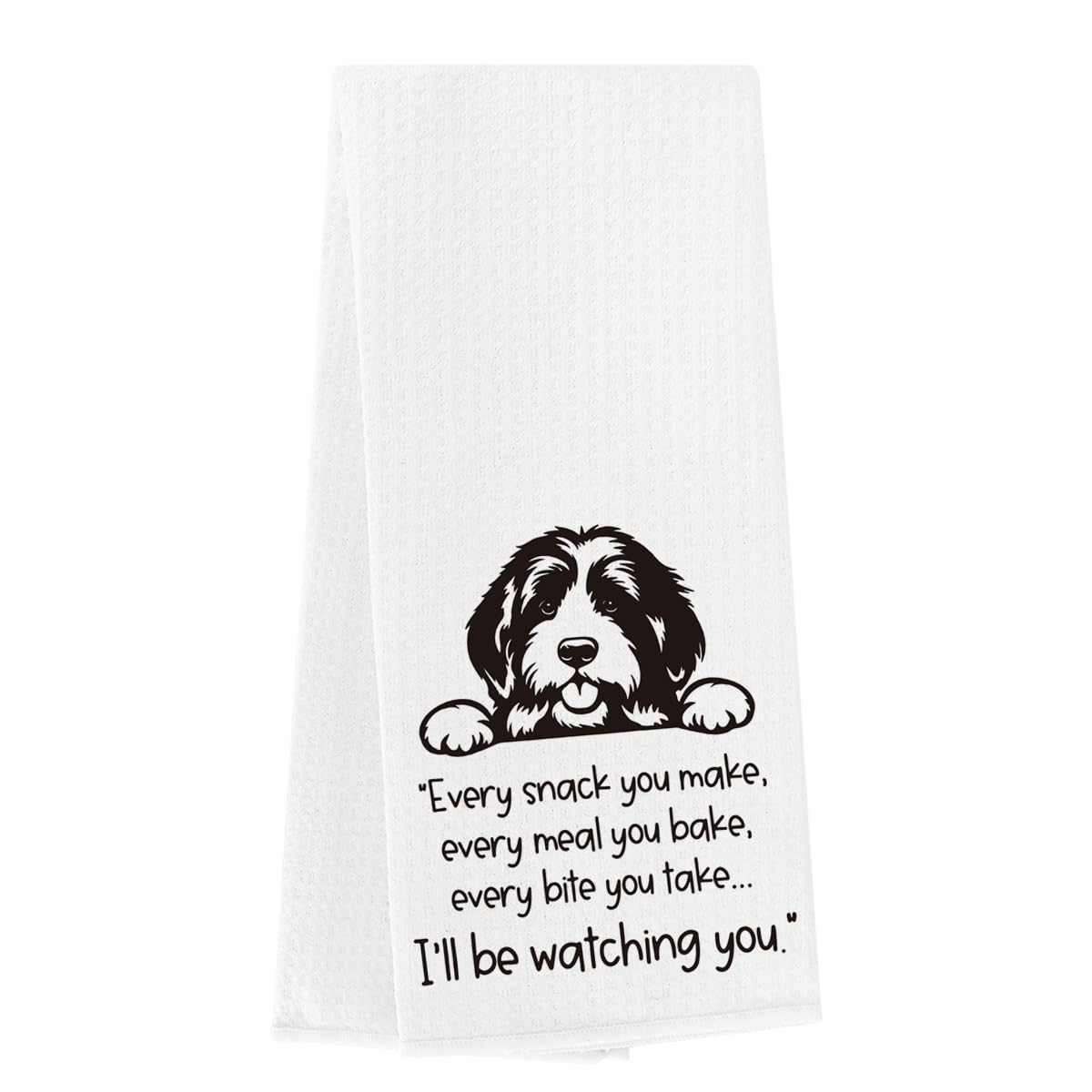 Wzotiy Bernedoodle kitchen towel design adds cheerful decor and everyday practicality.