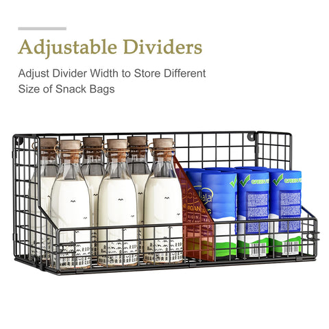 X-cosrack 3-tier organizer with adjustable dividers for flexible item sizing.