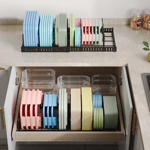 X-cosrack 8-dividers lid storage adapts to different lid sizes
