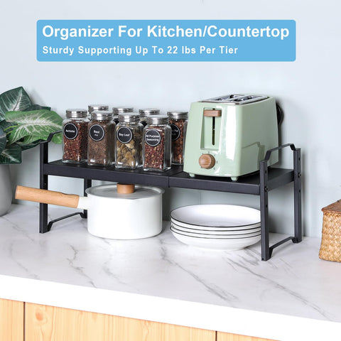 X-cosrack adjustable height feature shown, fits tall mugs and canisters.