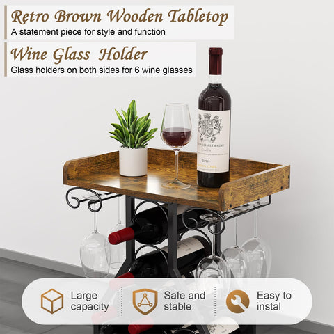 X-cosrack ample storage holds 19 bottles plus six glasses on the top rails.