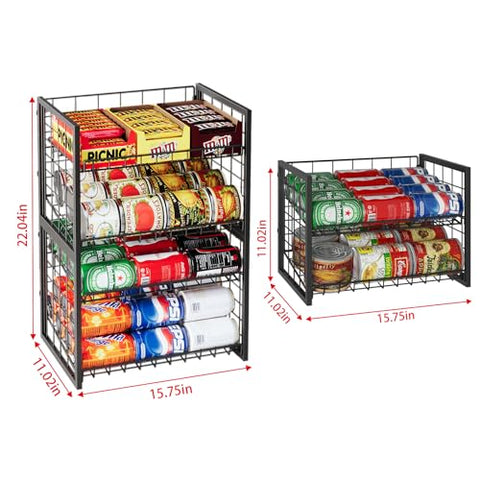 X-cosrack black finish adds sleek pantry style