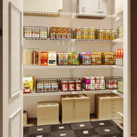 X-cosrack cabinet storage basket keeps bathroom, pantry, and office tidy