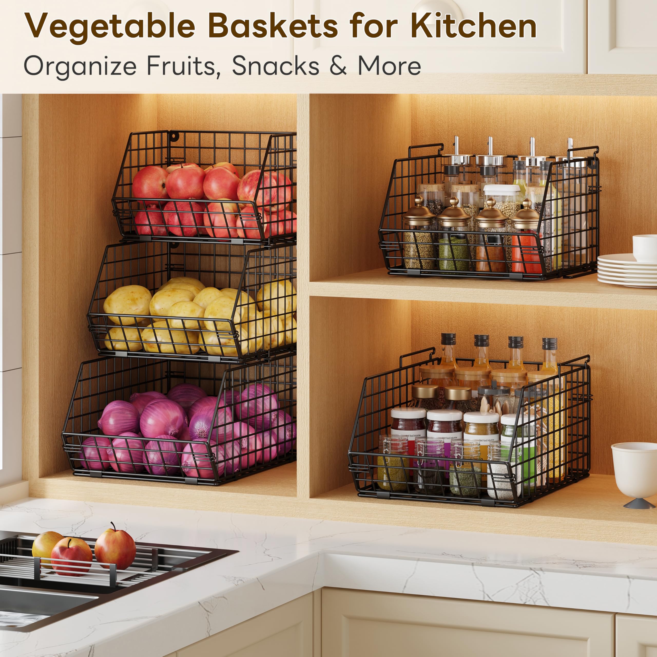 X-cosrack can and snack rack on counter for quick grab-and-go items