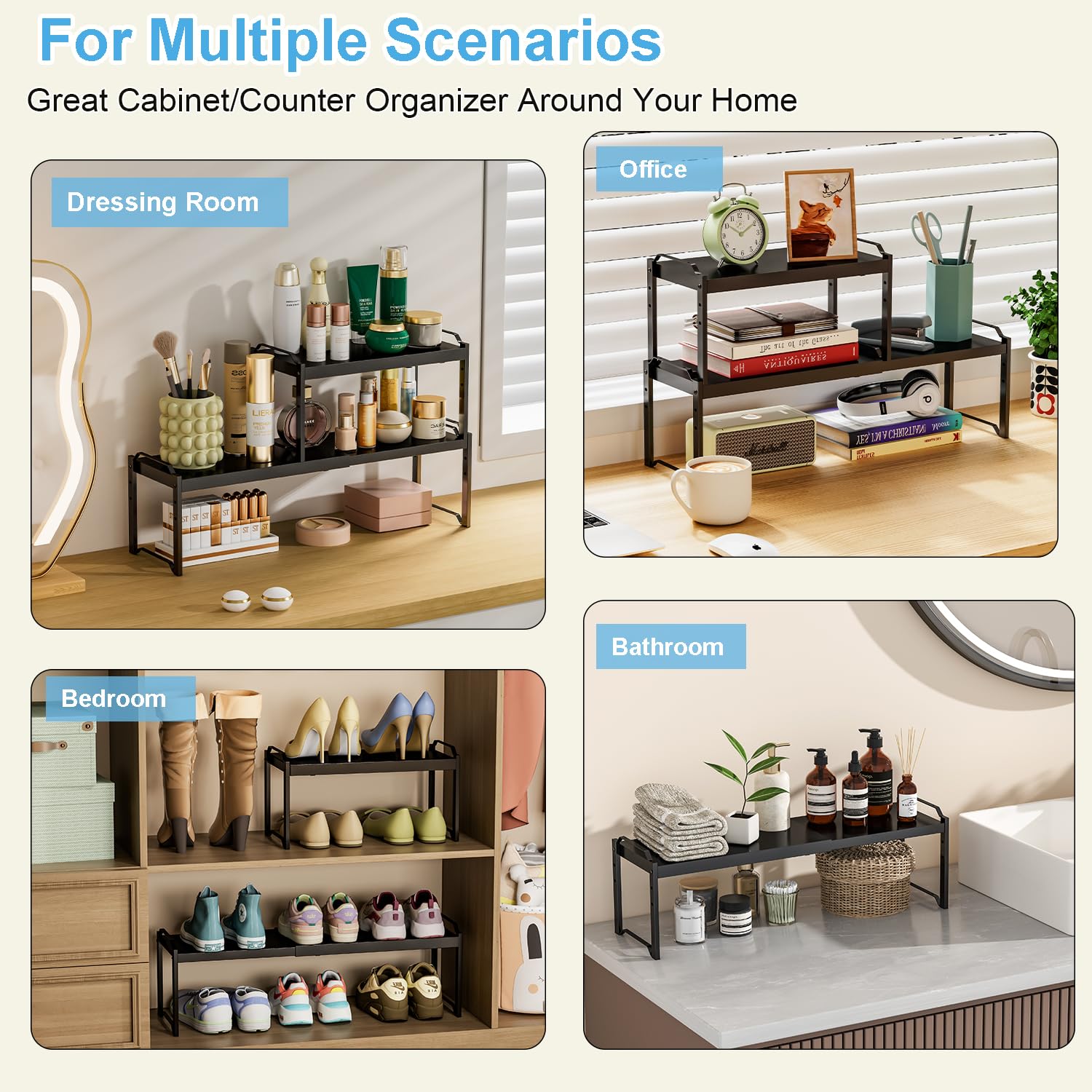 X-cosrack countertop-storage organizer keeps spices and snacks within reach.