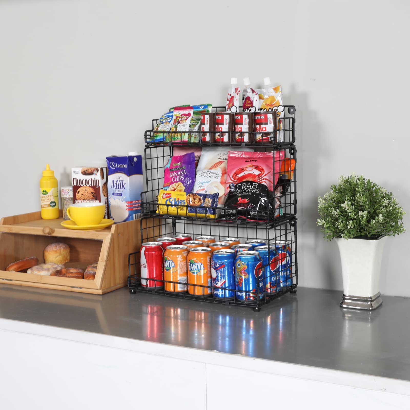 X-cosrack countertop-use unit with easily accessible fruits and snacks