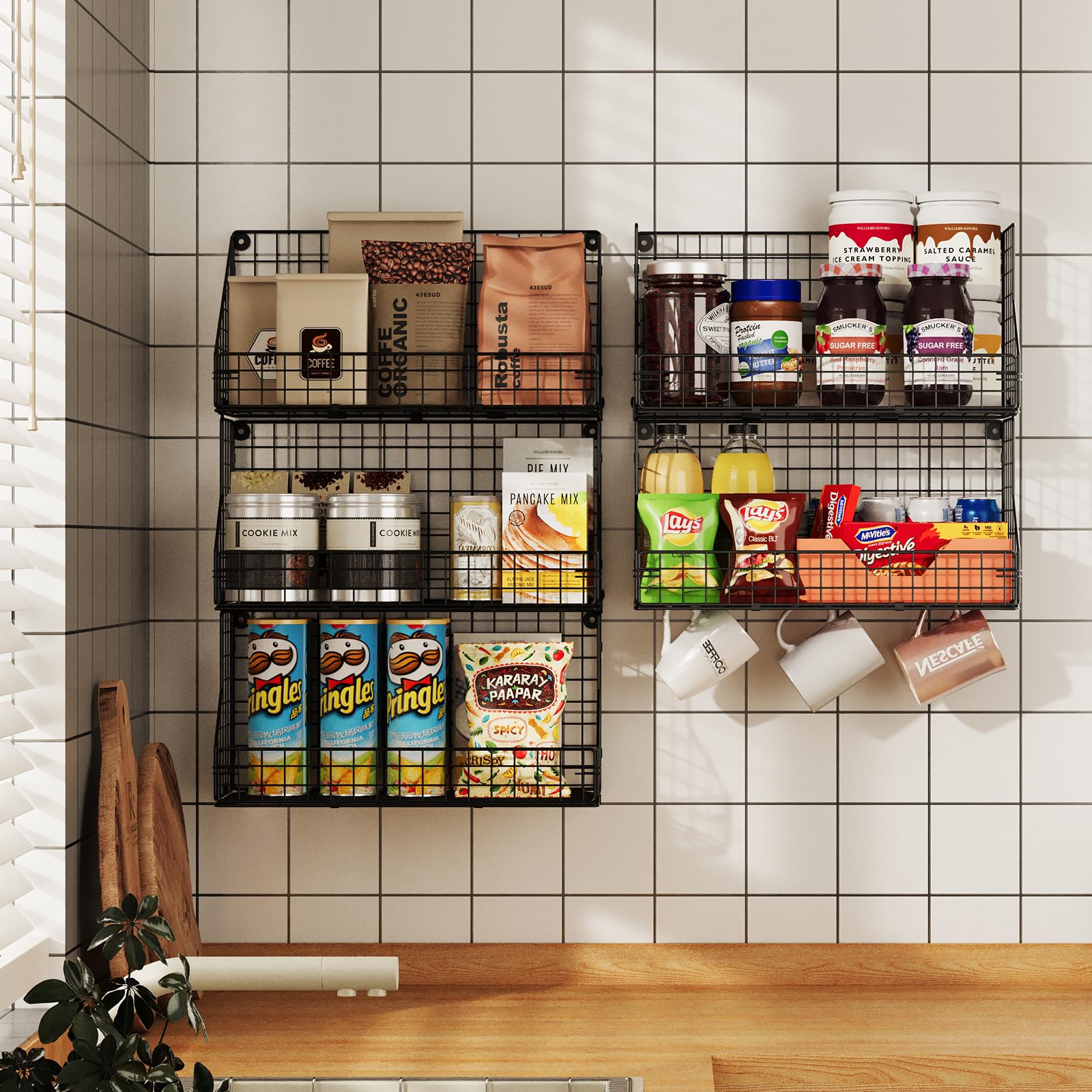 X-cosrack detachable stackable design maximizes space on shelves and countertops.