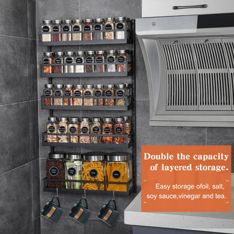 X-cosrack durable metal frame supports all spice storage