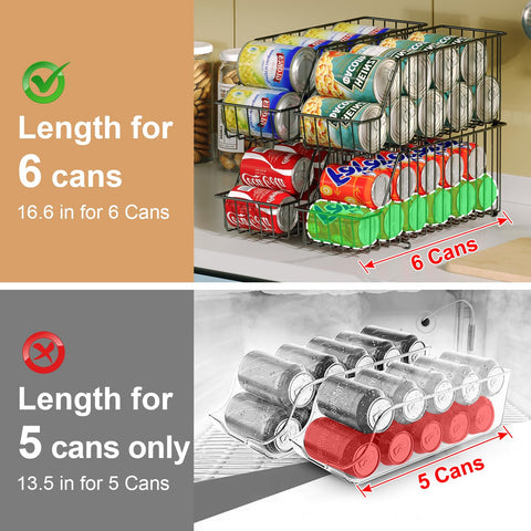 X-cosrack extended-bottom design holds six cans for higher capacity.