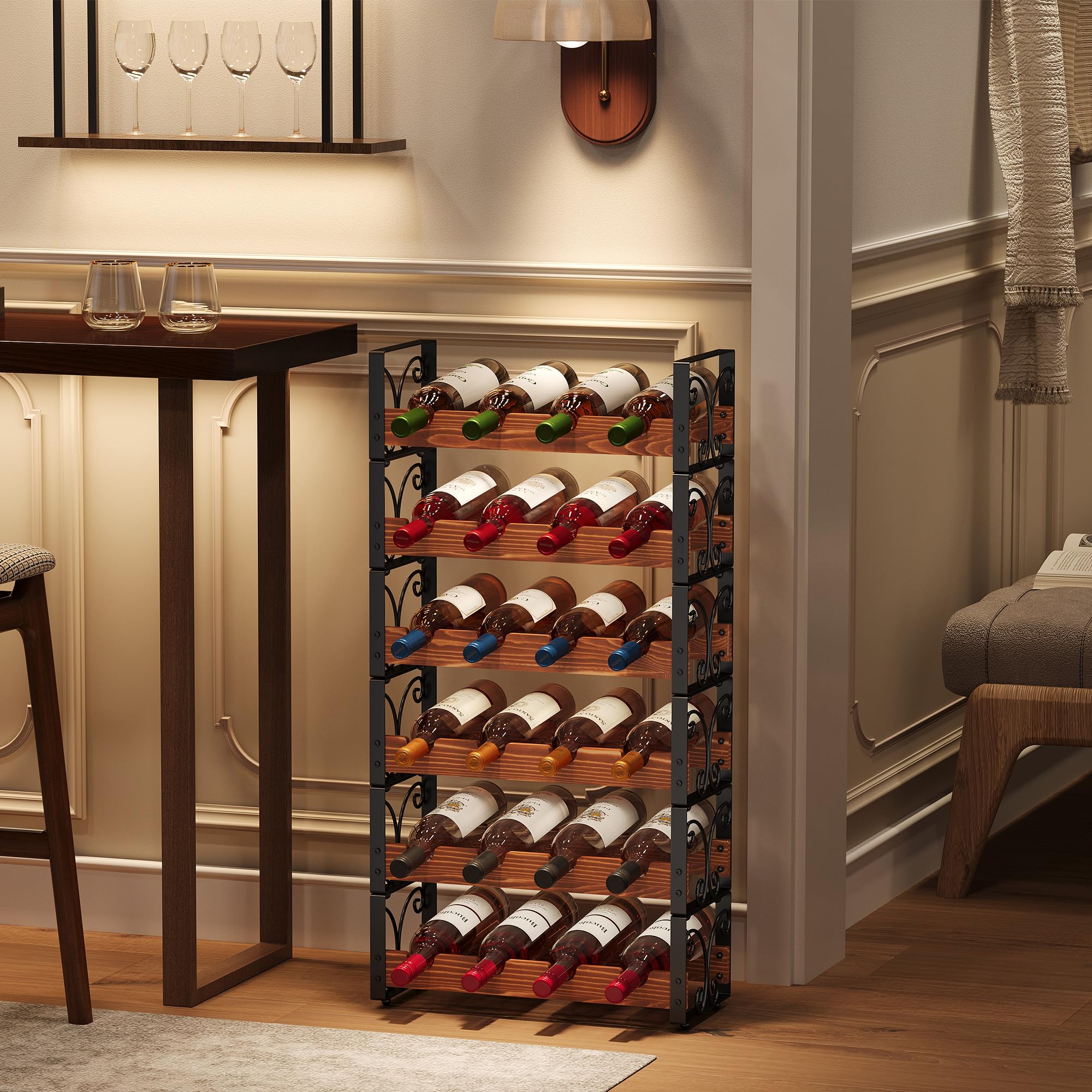 X-cosrack freestanding floor unit fits easily in living areas.