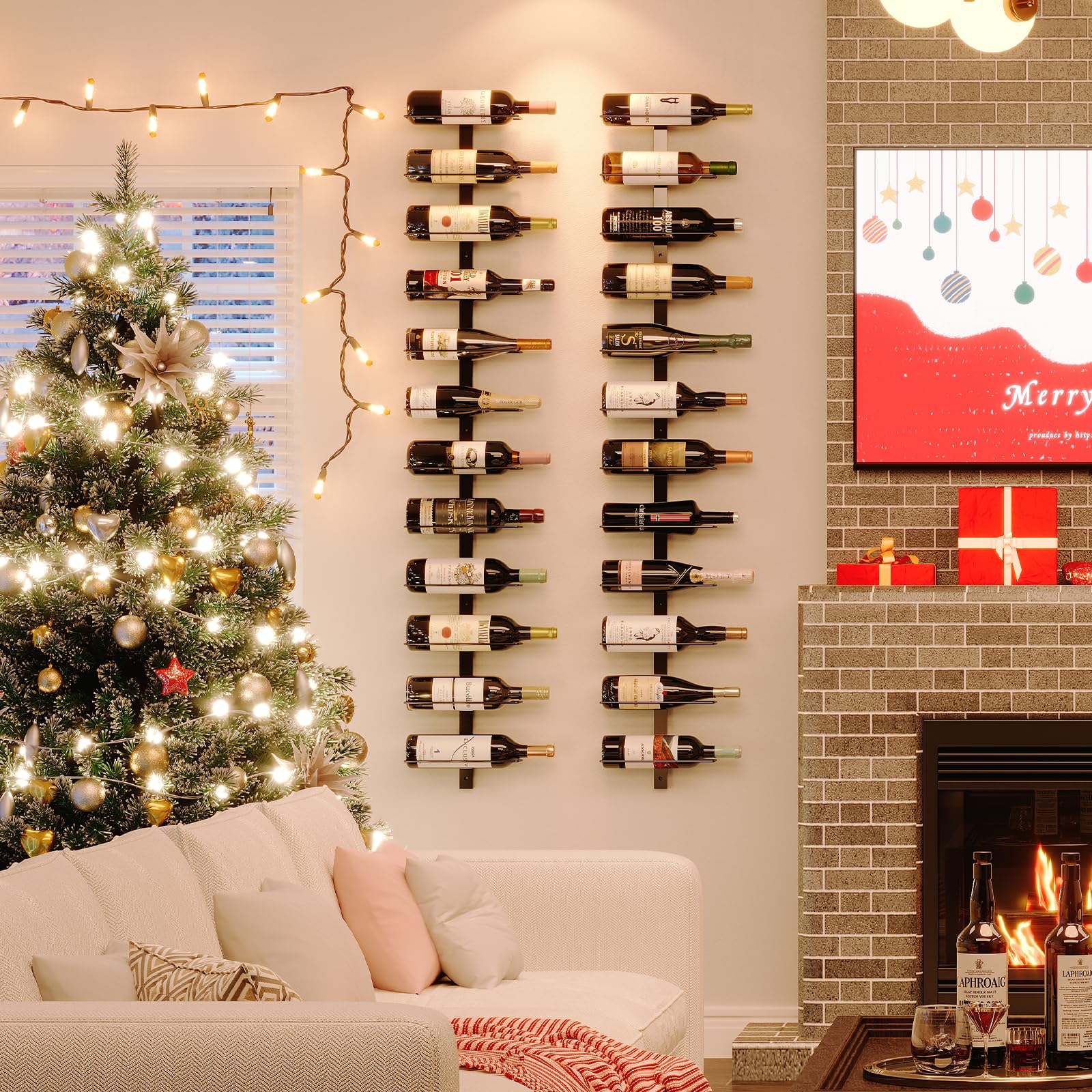 X-cosrack split installation demonstrates individual 3-bottle racks.