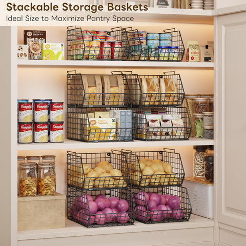 X-cosrack fruit and vegetable storage baskets set for organized produce separation