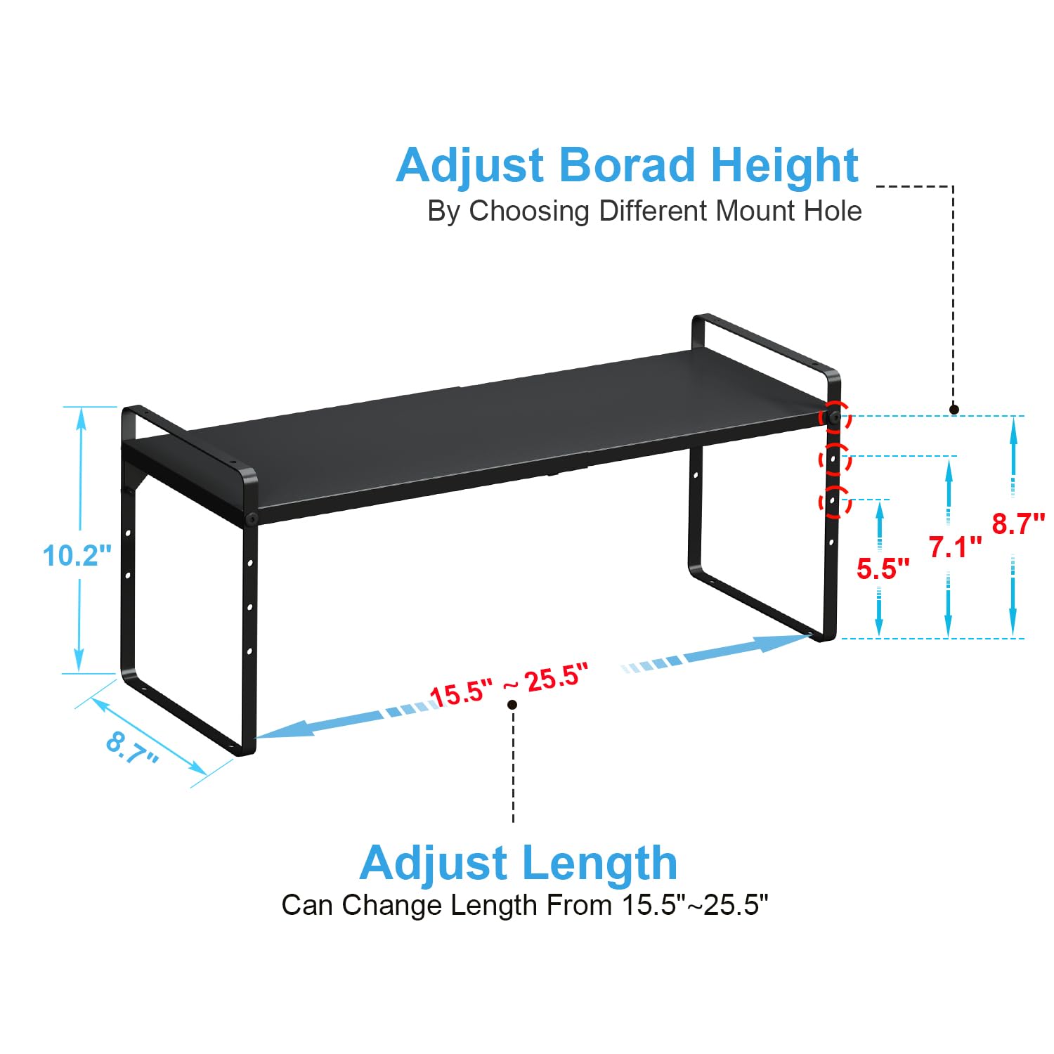 X-cosrack heavy-duty shelf supports up to 30 lbs for sturdy storage.