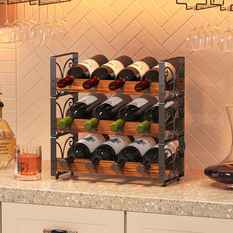 X-cosrack inside-cabinet wine rack keeps bottles organized and accessible.