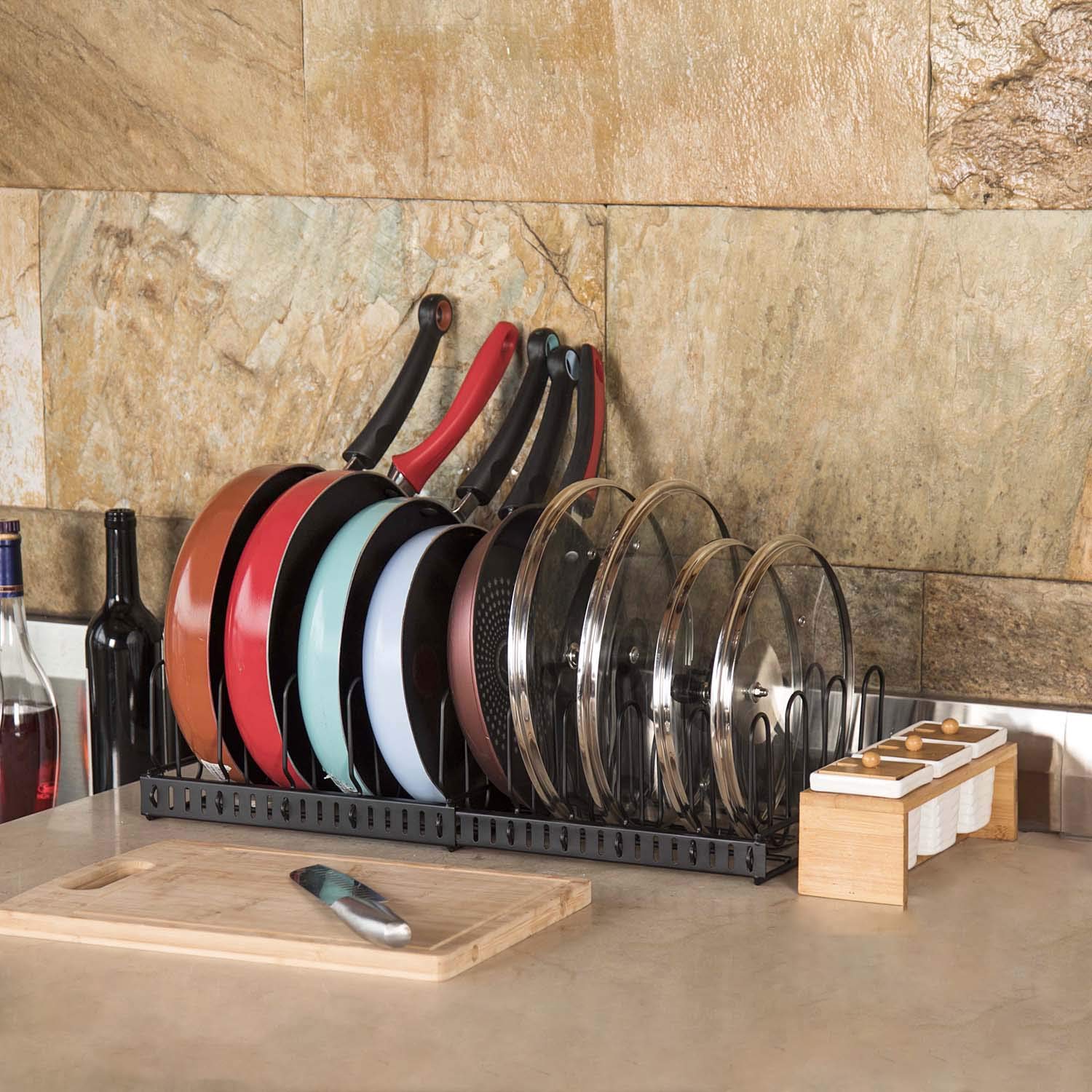 X-cosrack ideal for cabinets, cupboards, and pantry shelves