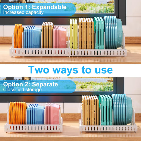 X-cosrack lid organizer pantry shelf speeds meal prep with organized lids.