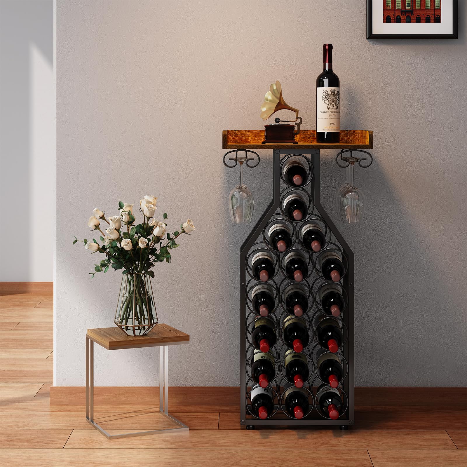 X-cosrack mini bar table top with bottle area ideal for pouring and entertaining.