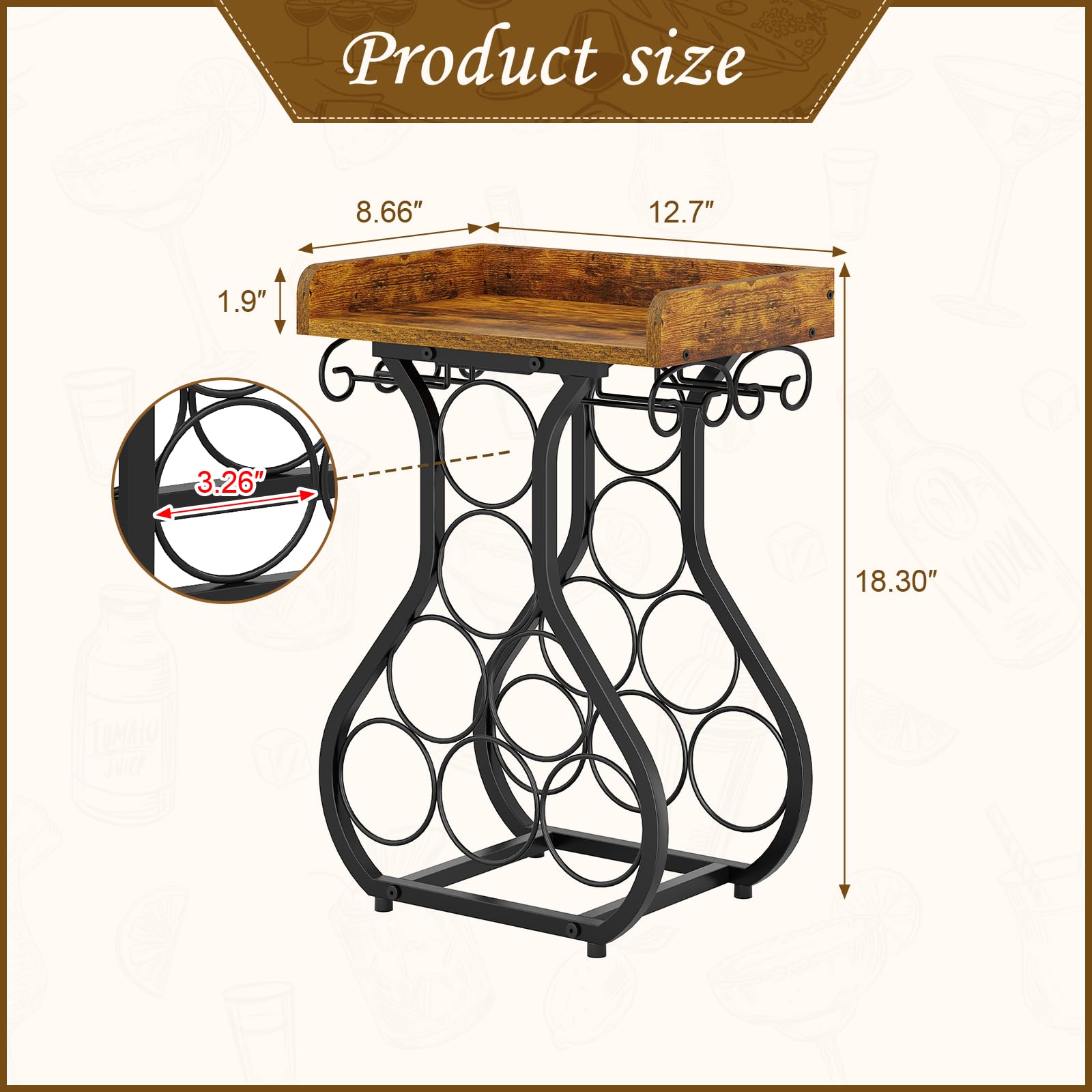 X-cosrack rustic aesthetic adds character to home bars.