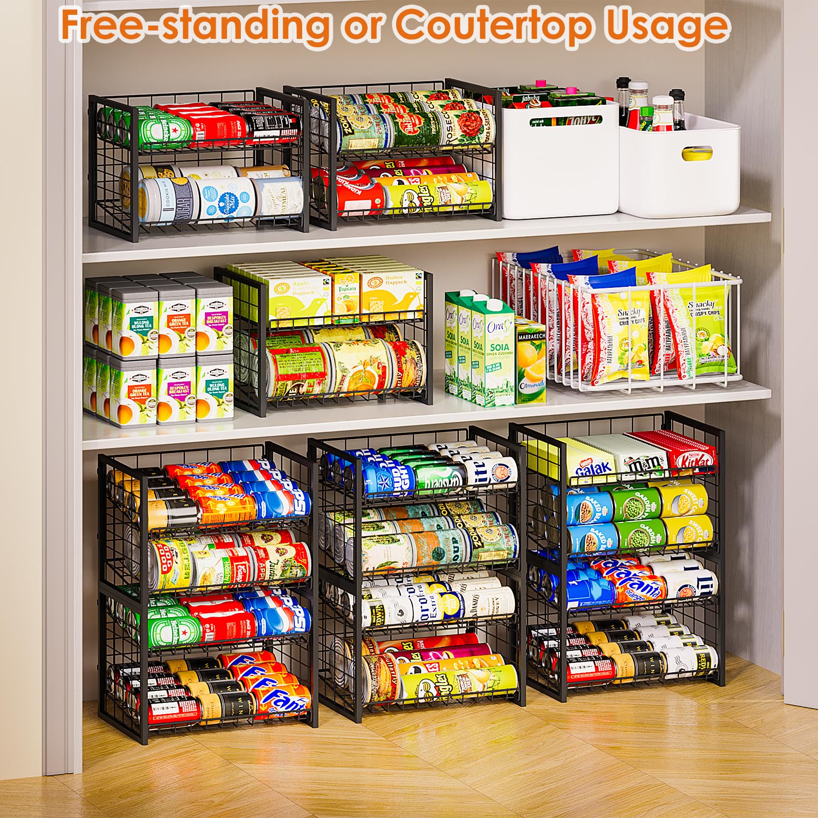 X-cosrack holds up to 48 cans for bulk storage