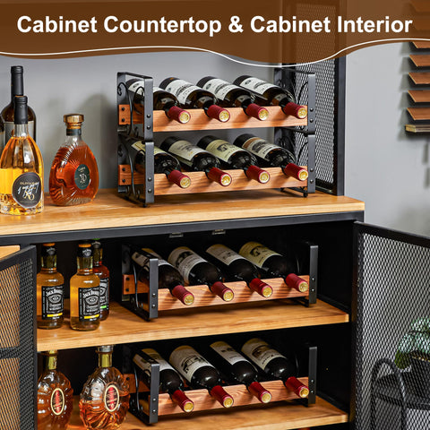 X-cosrack solid wood and wrought iron construction combines durability with rustic charm.