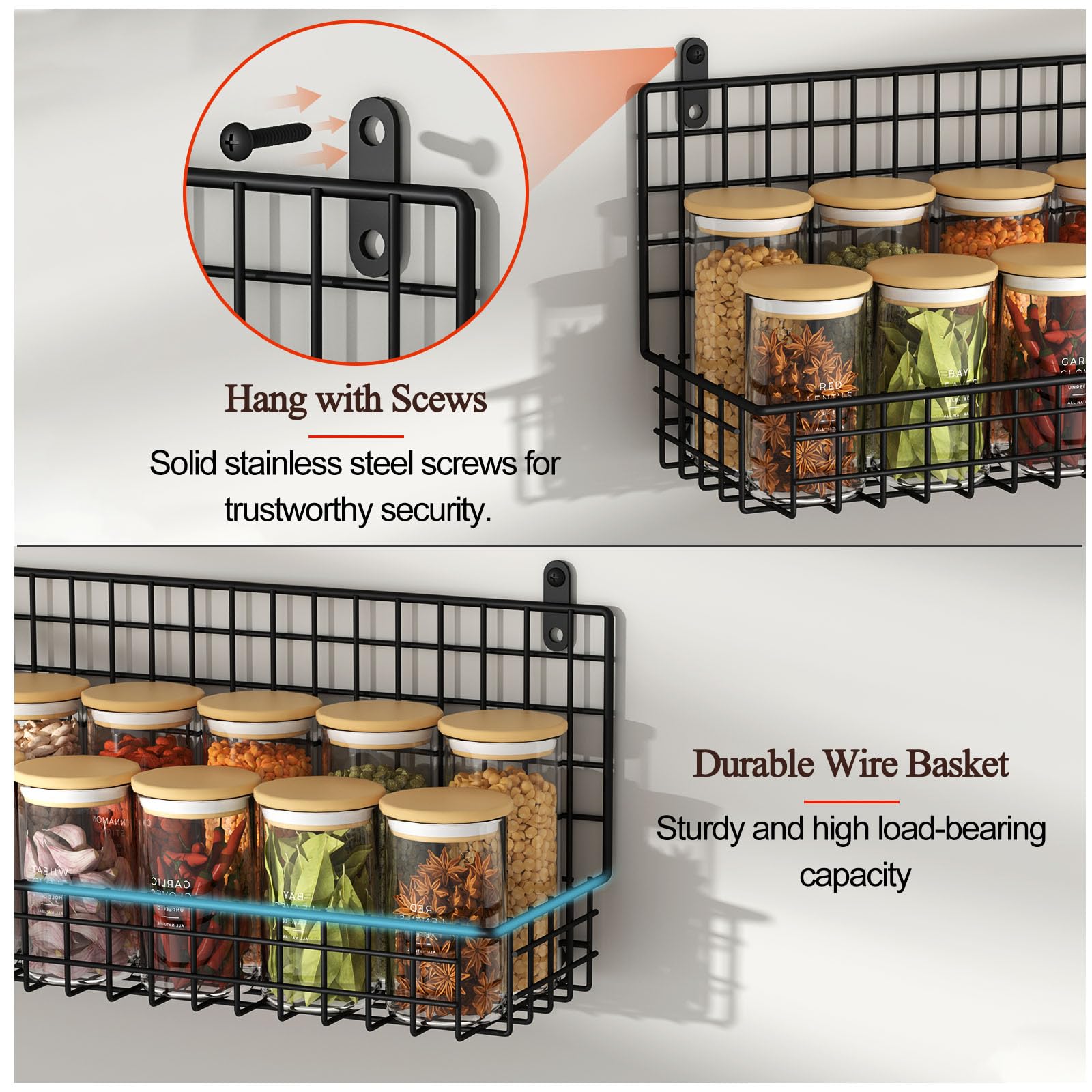 X-cosrack compact footprint maximizes pantry space while keeping items accessible.